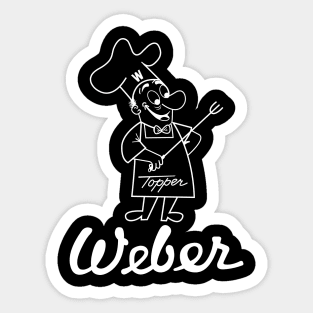 Grill Giants Weber Classic Vintage Topper White Print Sticker